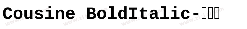 Cousine BoldItalic字体转换